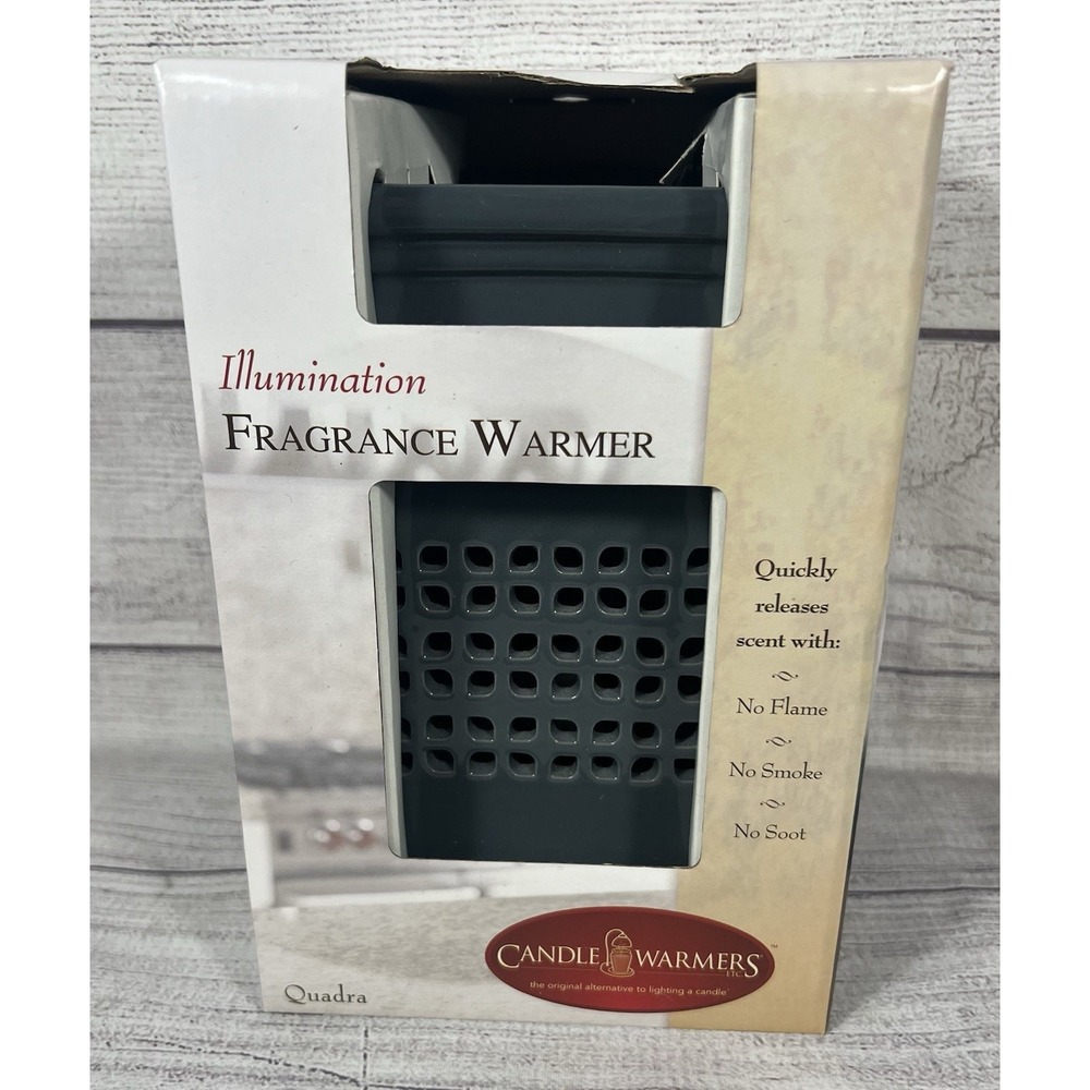 NIB Candle Warmers Etc Illumination Fragrance Warmer Quadra Gray Wax Melt Warmer